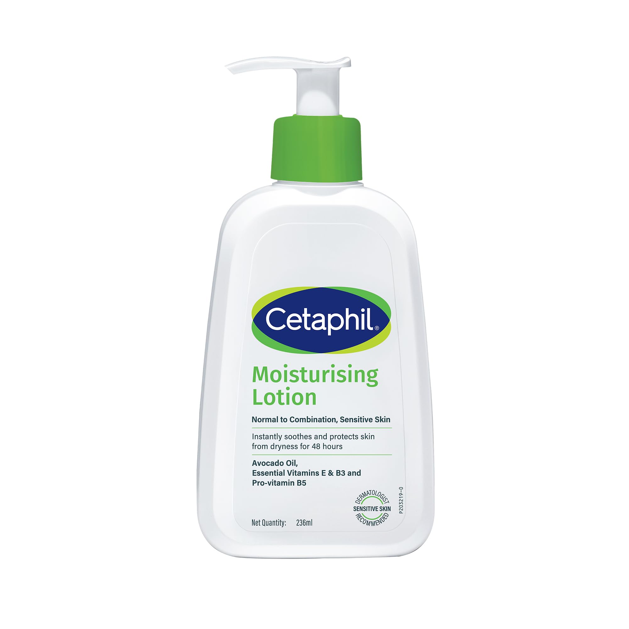 Cetaphil face and body lotion bottle, fragrance-free daily moisturizer