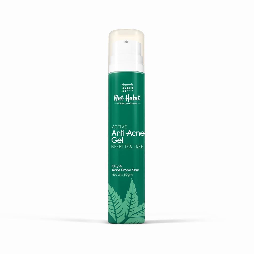 Nat Habit active face gel with neem tea tree in bottle