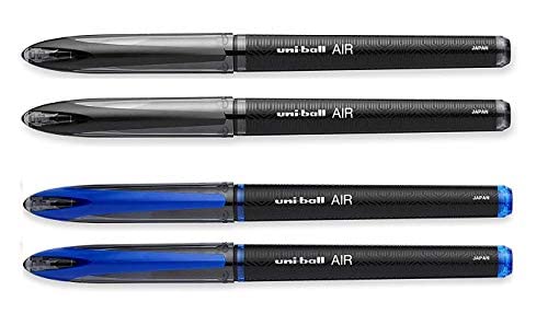 uni-ball Air UBA188M 0.5 mm Roller Ball Pens, Blue & Black Ink, Pack of 4 – view 2