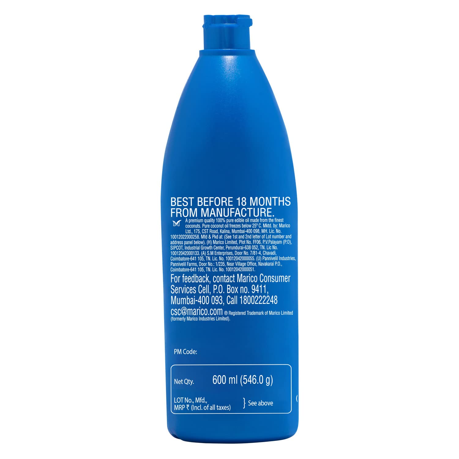 Parachute Coconut Oil 600 ml - Bottle – view 8