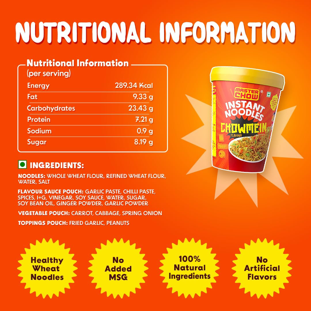 MasterChow Instant Cup Noodles - Chowmein Noodles – view 6
