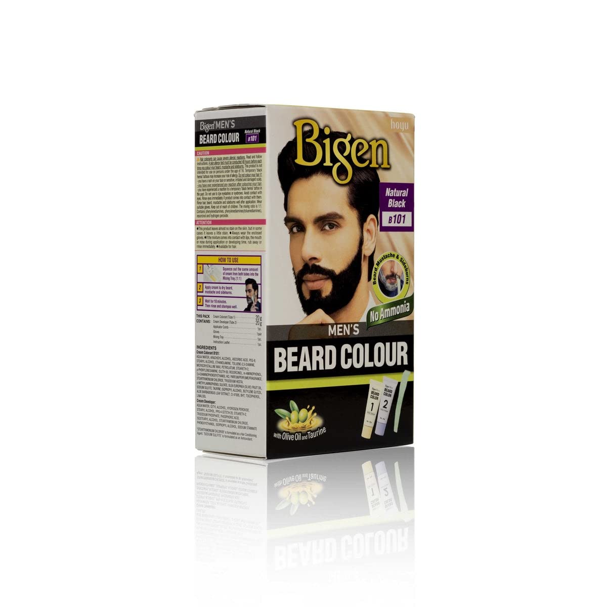 Bigen Mens Beard Colour Natural Black B101 – view 2