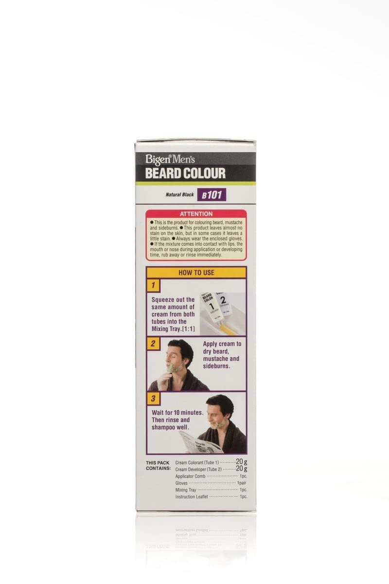 Bigen Mens Beard Colour Natural Black B101 – view 3