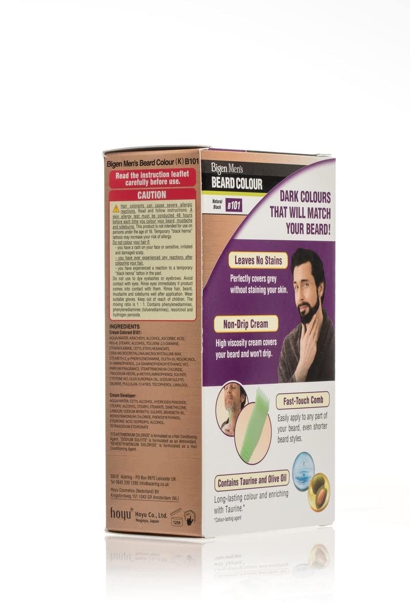 Bigen Mens Beard Colour Natural Black B101 – view 4