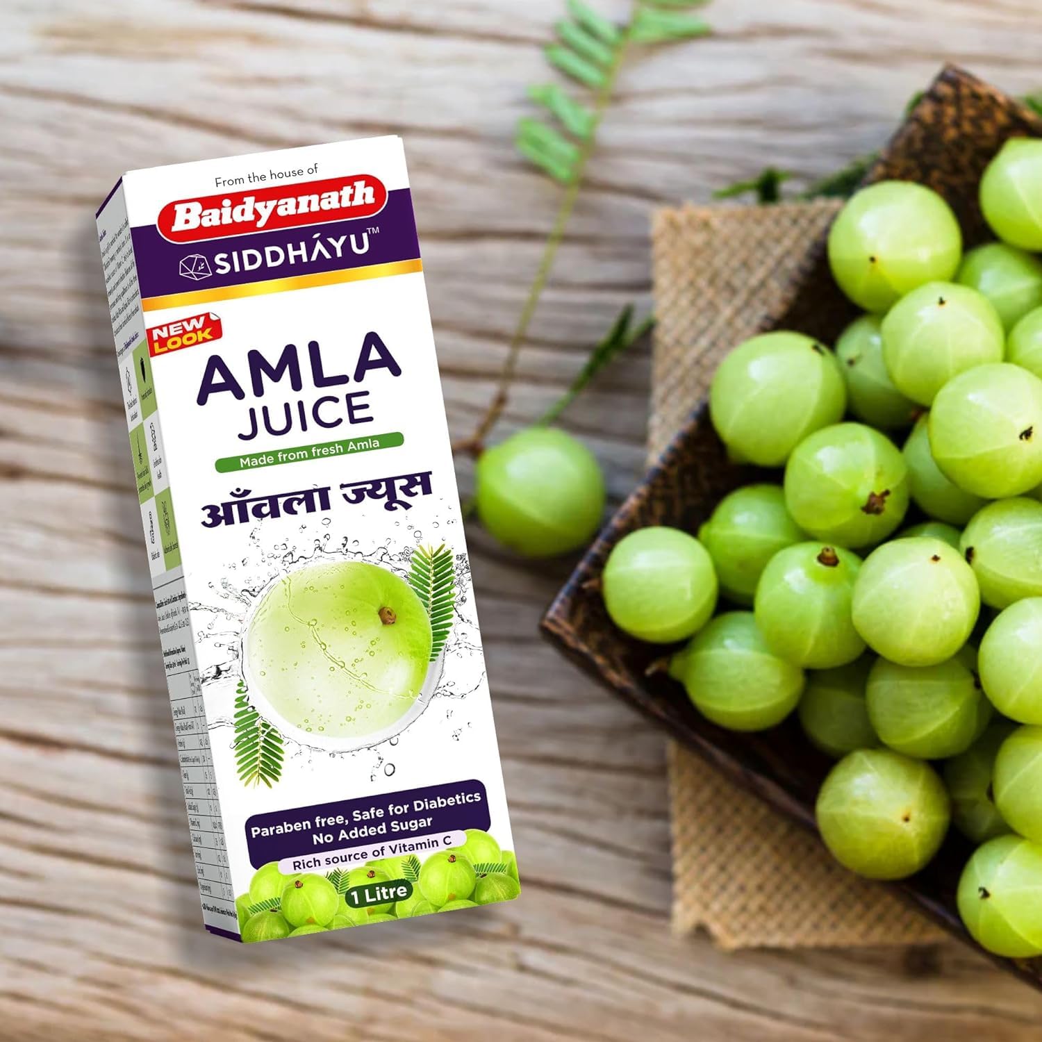 Baidyanath Asli Ayurved Amla Juice 1L - Cold-Pressed, Pure & Natural Amla Juice, Rich In Vitamin C, Supports Immunity & Digestion – view 4