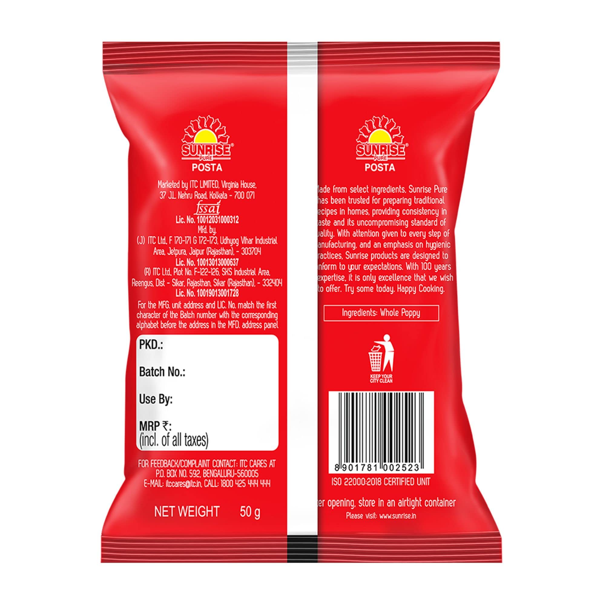 Sunrise Pure Posta Whole Spice Pouch, 100 g – view 2