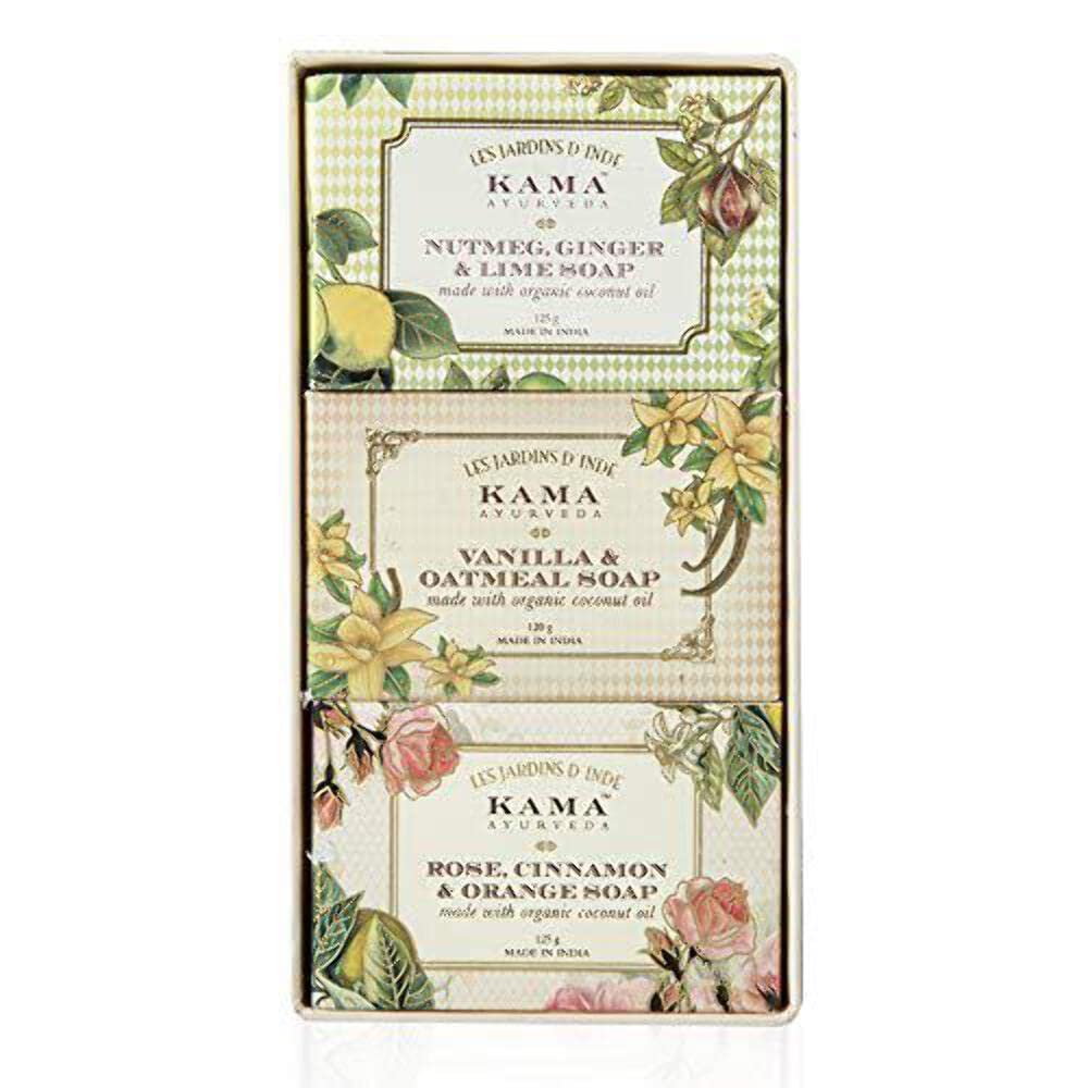 Boxed set of Kama Ayurveda natural coconut soap bars