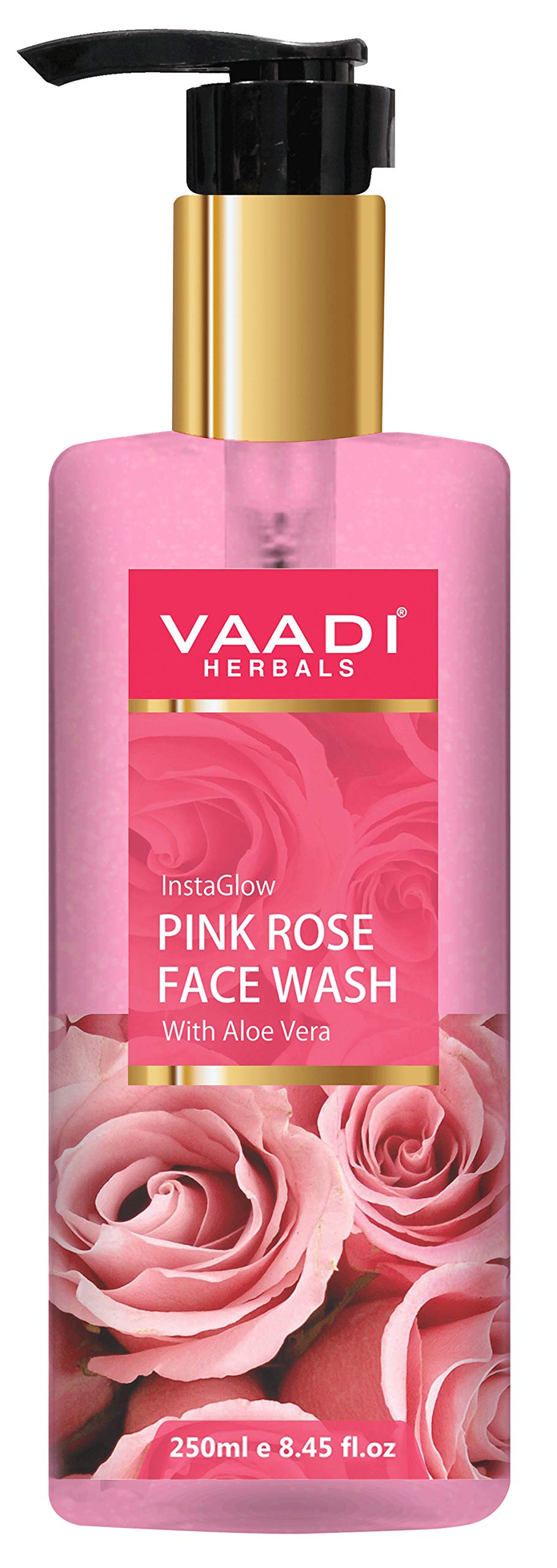 Vaadi Herbals Insta Glow rose face wash 250 ml bottle