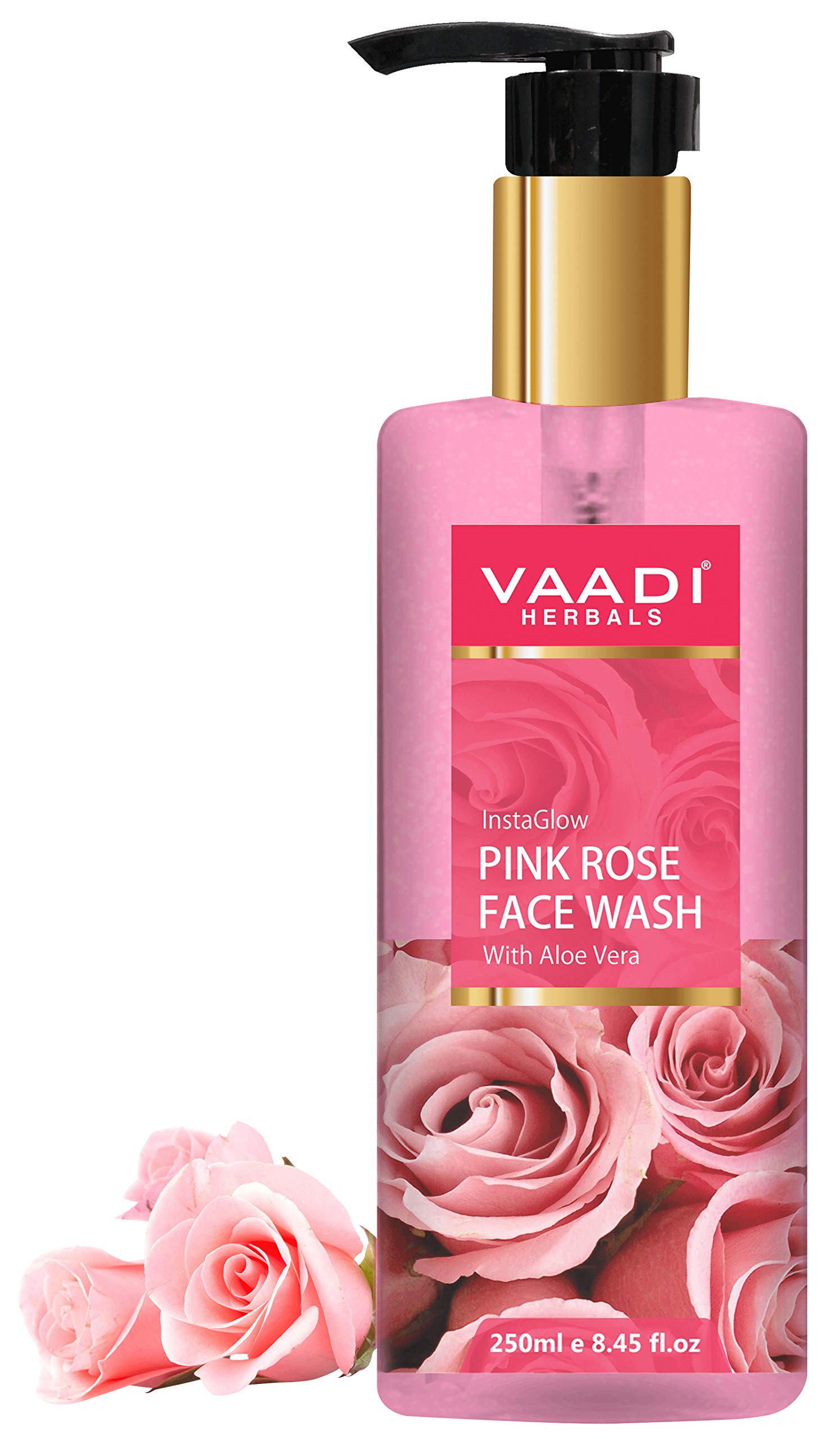 Vaadi Herbals Pvt Ltd Insta Glow Pink Rose Fase Wash With Aloe Vera Extract, 250 Ml – view 2
