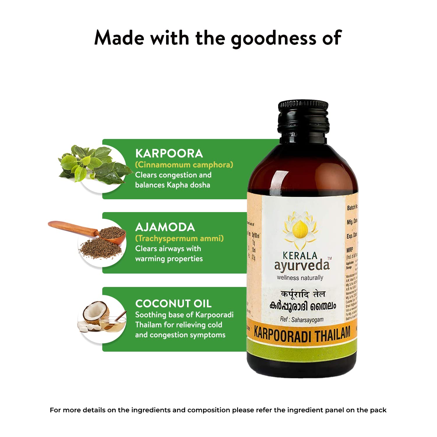 Kerala Ayurveda Karpooradi Thailam 200ml – view 7
