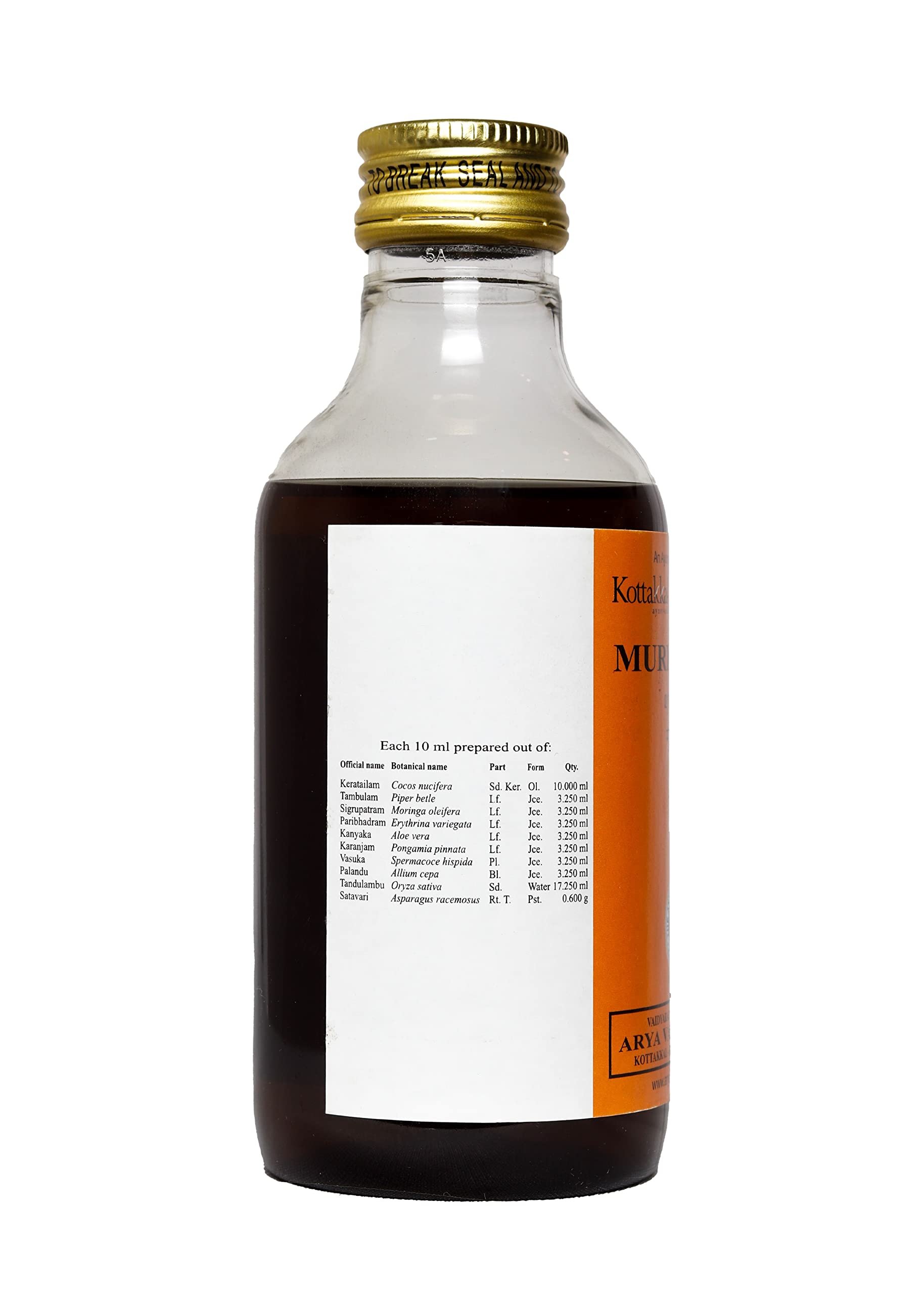 Kottakkal ayurveda Murivenna - 200 ml, Enriched With Natural Ingredients (Pack of 1) – view 3