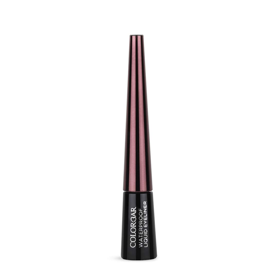 Colorbar opaque black liquid eyeliner bottle and flexible felt tip