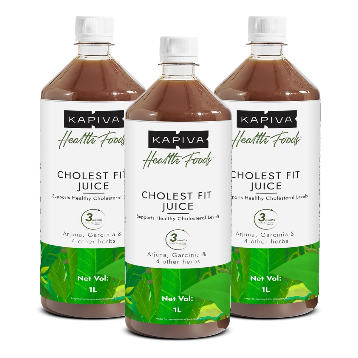 Kapiva Cholest Fit Juice 1L x 3 bottle pack