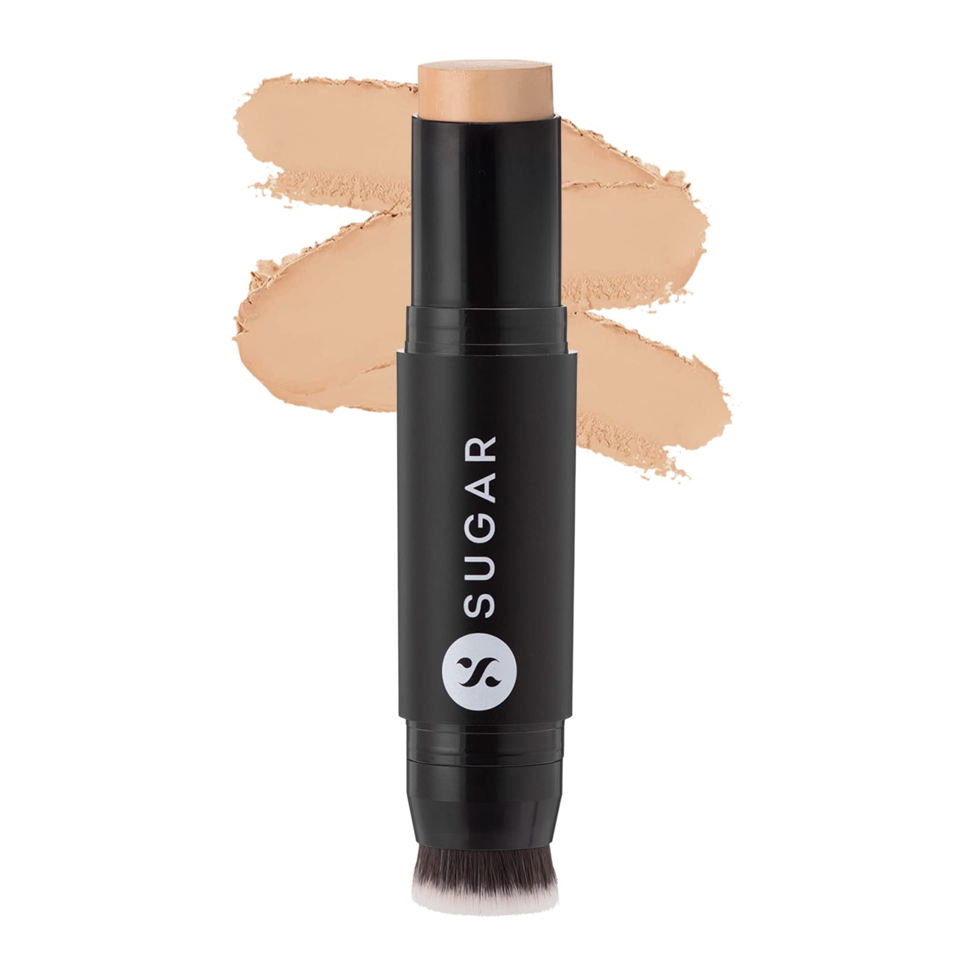 Matte SUGAR foundation stick with built-in brush in Chococcino