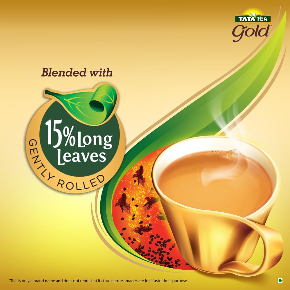 Tata Tea Gold 1kg, Premium Assam Teas With Gently Rolled Aromatic Long Loose Leaves, Rich & Aromatic Chai, Black Tea – view 3