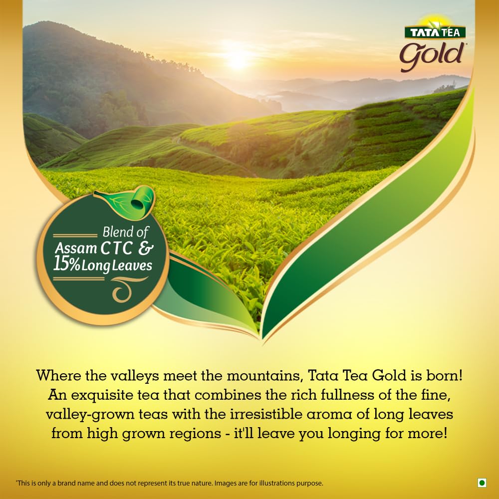 Tata Tea Gold 1kg, Premium Assam Teas With Gently Rolled Aromatic Long Loose Leaves, Rich & Aromatic Chai, Black Tea – view 4