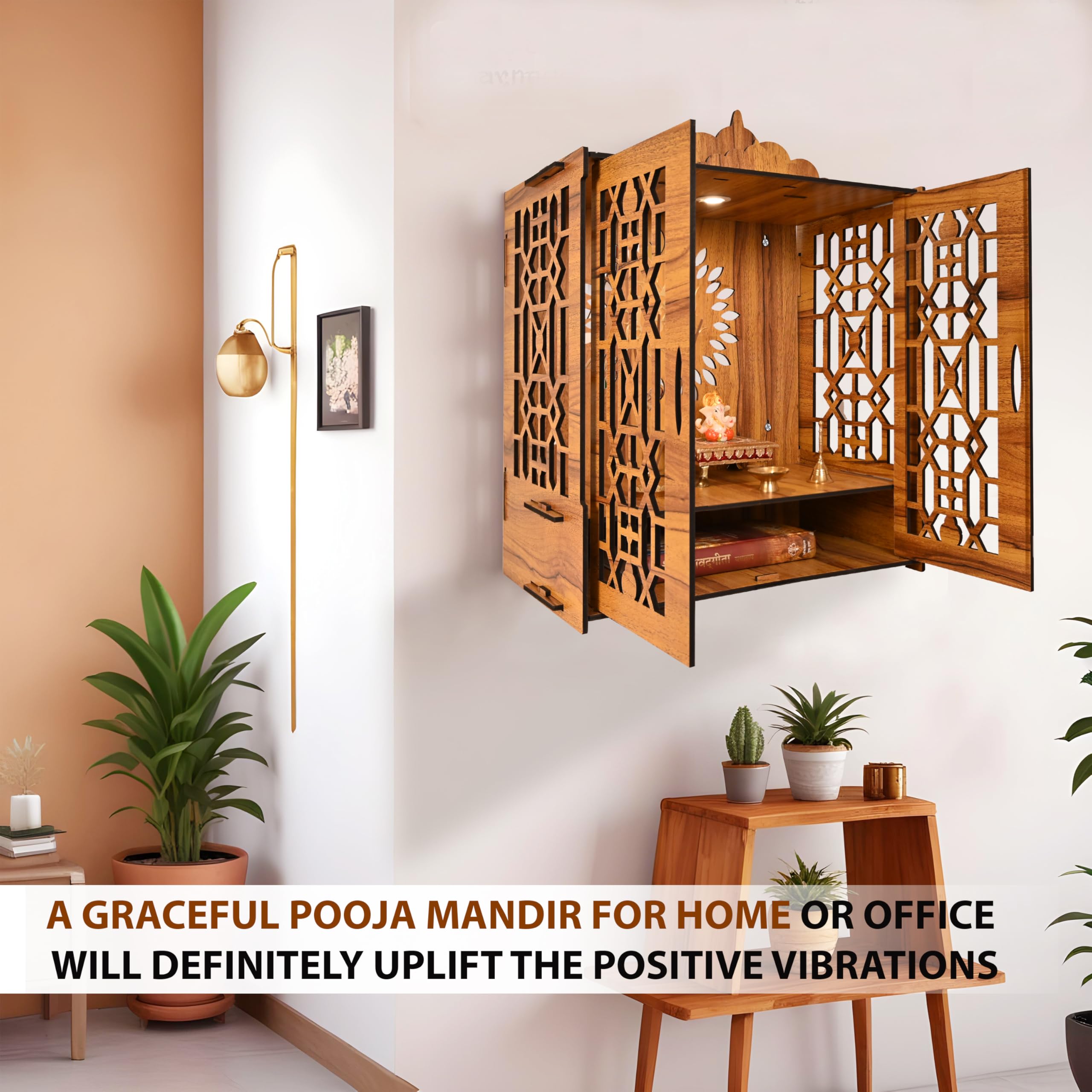 True Flair Temple Mandir for Home with Door – view 3