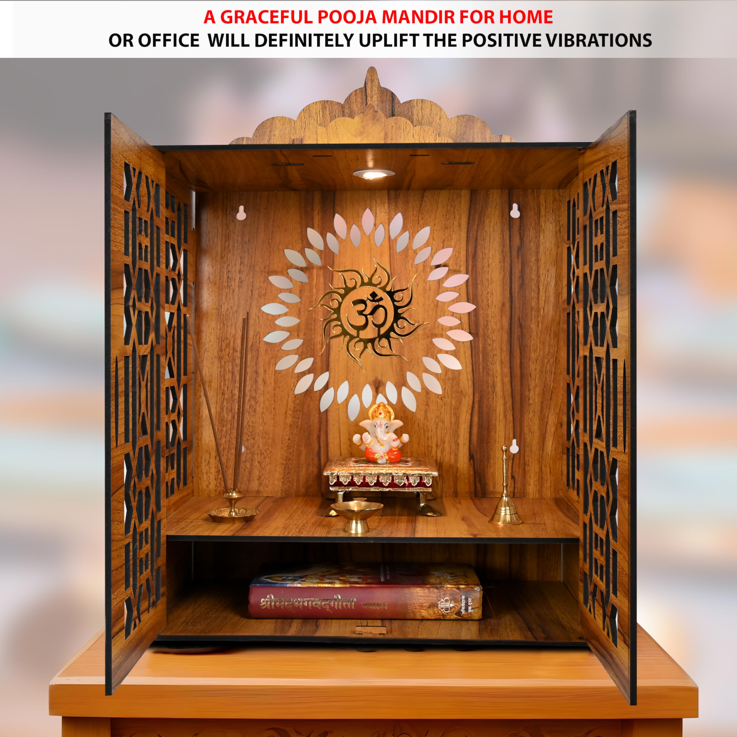 True Flair Temple Mandir for Home with Door – view 5