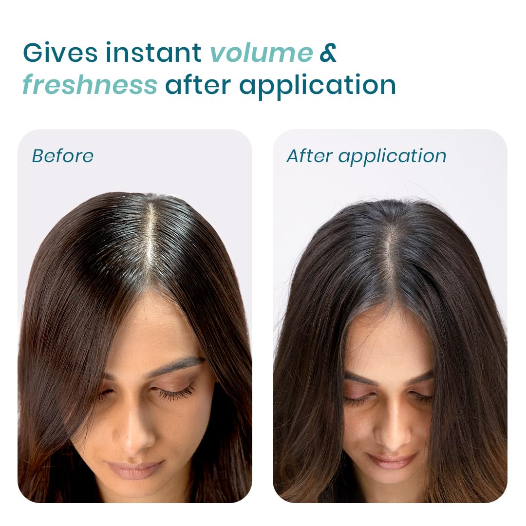 WishCare Air Powder Dry Shampoo for Oily Hair & Scalp - No White Cast & Aerosol - Niacinamide, Probiotics, Kaolin Clay, Rice & Tapioca Starch - Volume Boost, Scalp Refresh & Reset 10gm – view 3