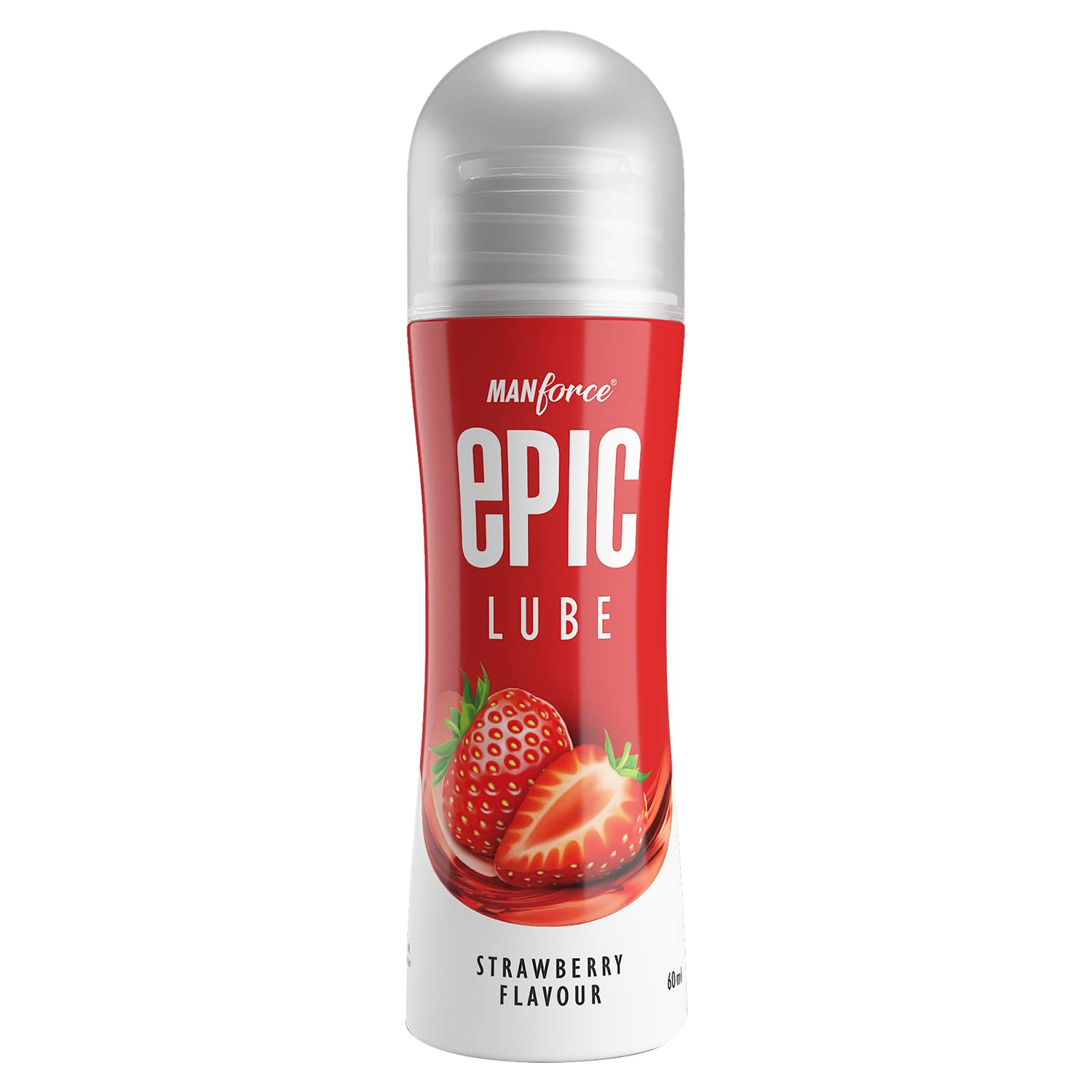 Manforce Epic strawberry flavored water based lubricant gel tube