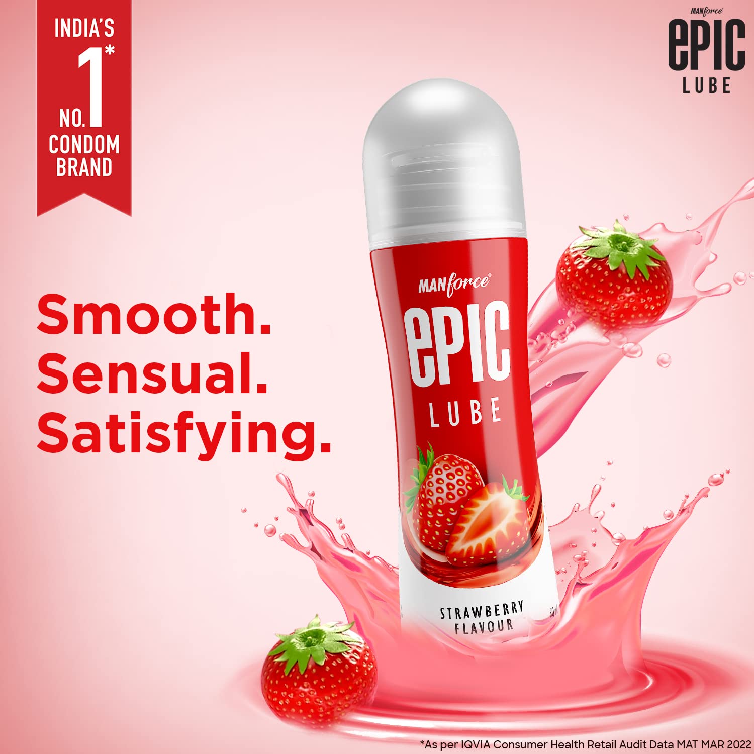 Epic Lube Strawberry Flavoured Lubrication Gel for Men & Women – view 2