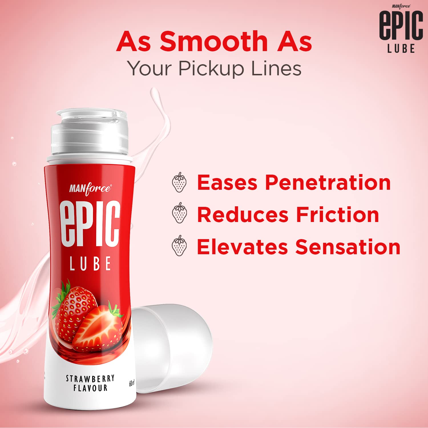 Epic Lube Strawberry Flavoured Lubrication Gel for Men & Women – view 4