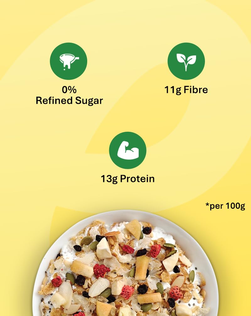 True Elements Muesli Fruits, Nuts & Seeds 400gm - Breakfast Cereal – view 6