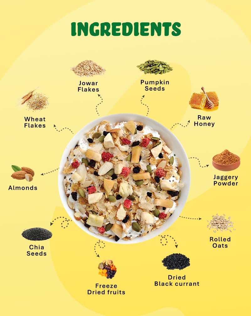 True Elements Muesli Fruits, Nuts & Seeds 400gm - Breakfast Cereal – view 7