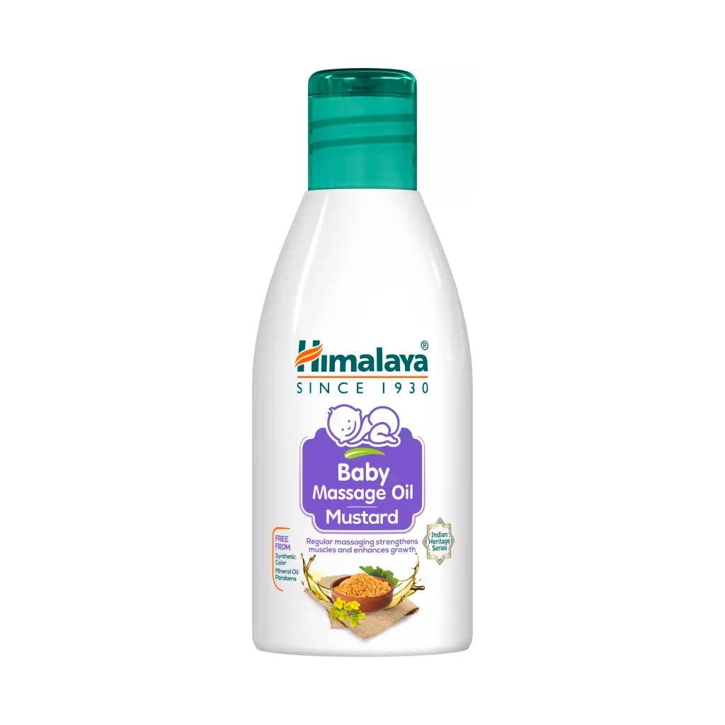 Himalaya mustard baby massage oil bottle 200 ml pack shot