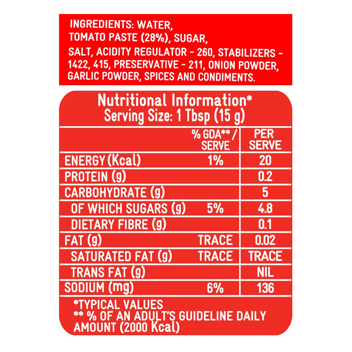 Kissan Fresh Tomato Ketchup Bottle, 500g – view 3