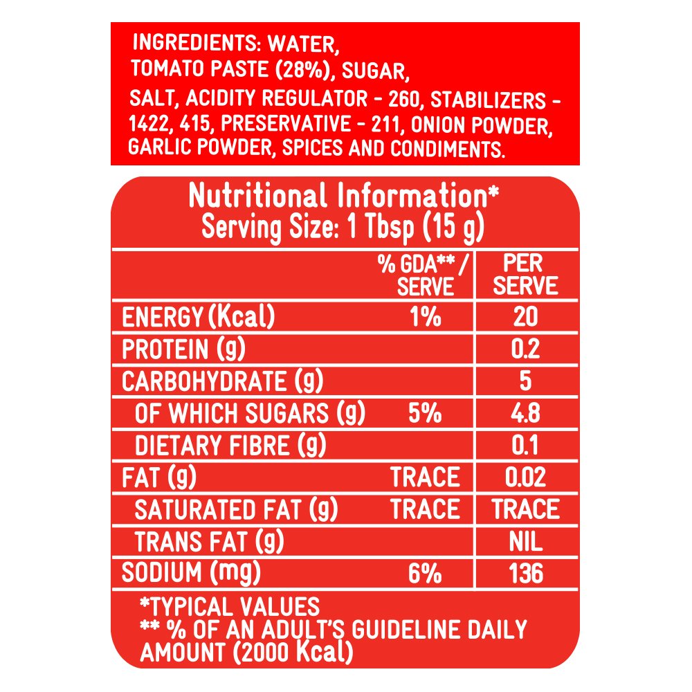 Kissan Fresh Tomato Ketchup Bottle, 500g – view 6