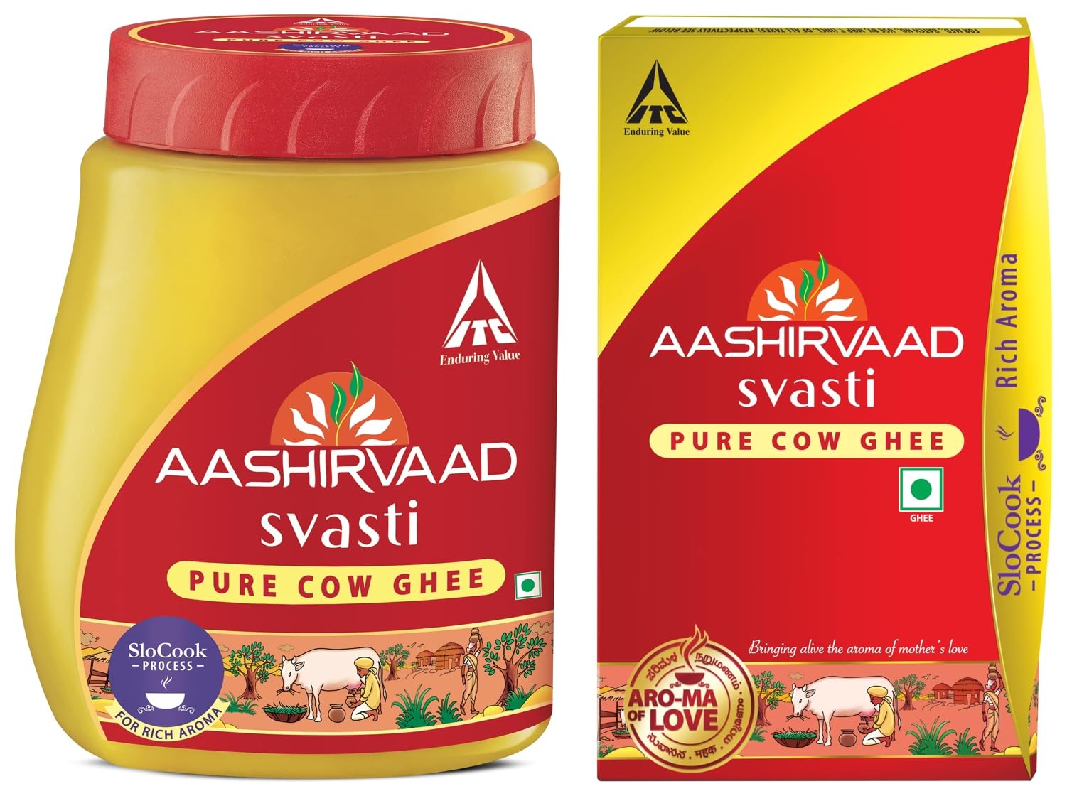Aashirvaad Svasti Pure Cow Ghee - Desi Ghee with Rich Aroma - 1L & Aashirvaad Svasti Pure Cow Ghee - Desi Ghee with Rich Aroma - 1L – view 1