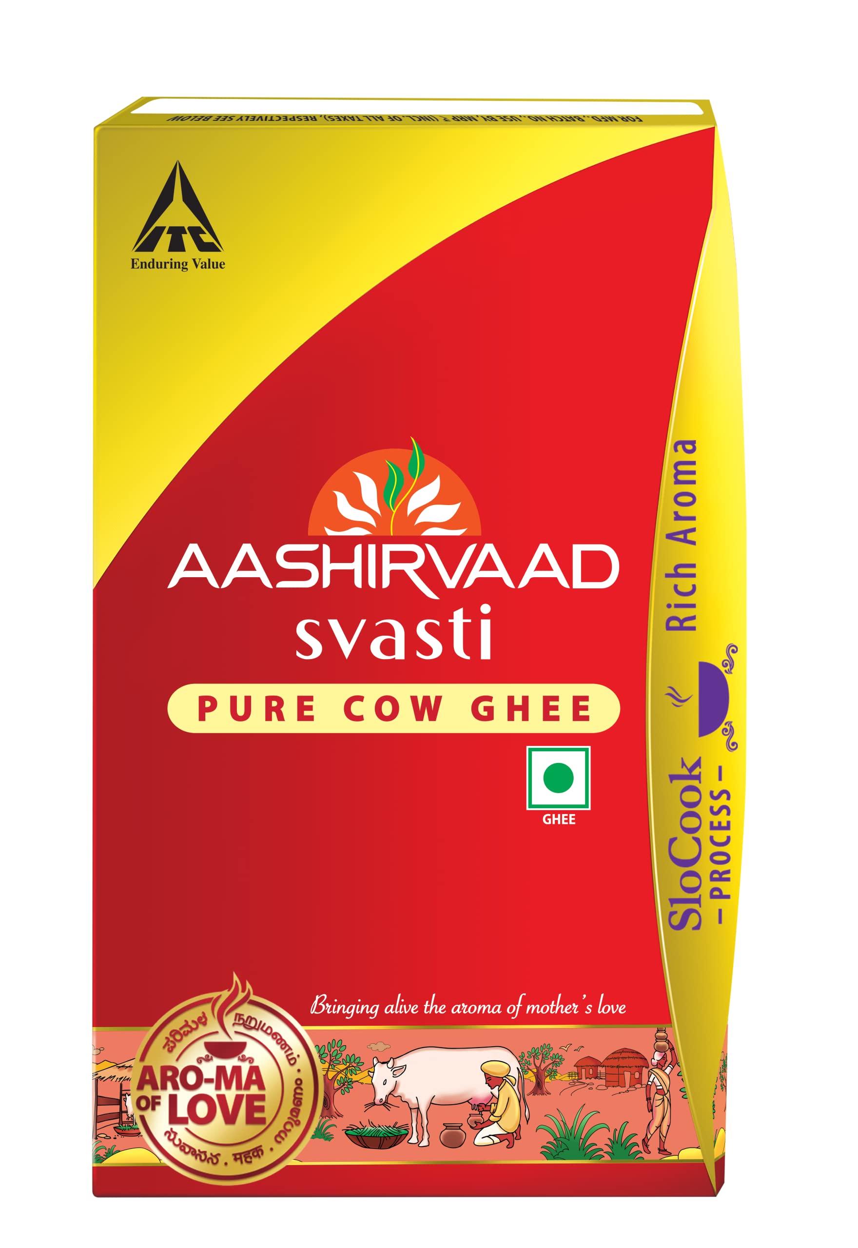 Aashirvaad Svasti Pure Cow Ghee - Desi Ghee with Rich Aroma - 1L & Aashirvaad Svasti Pure Cow Ghee - Desi Ghee with Rich Aroma - 1L – view 5