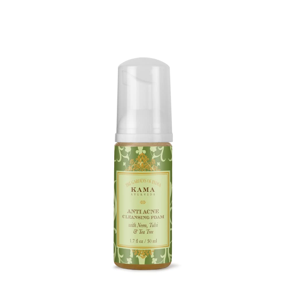 Kama Ayurveda acne cleansing foam bottle for acne-prone skin