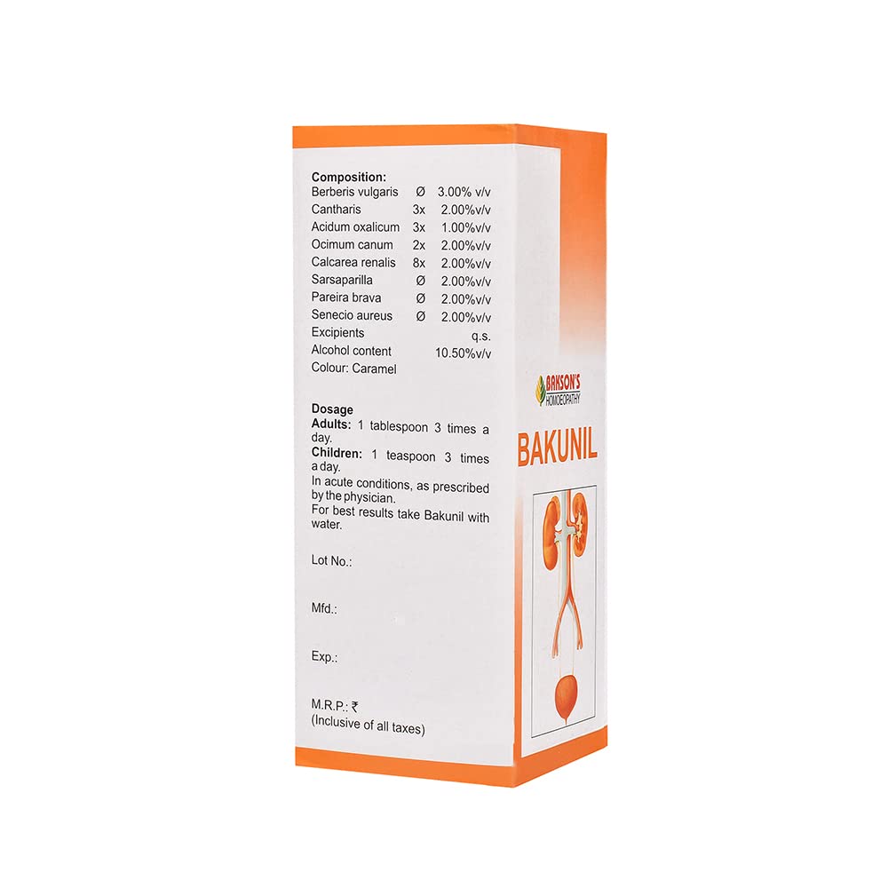 Dr. Bakshi's BAKSON'S HOMOEOPATHY Bakunil Syrup (200ml) – view 2