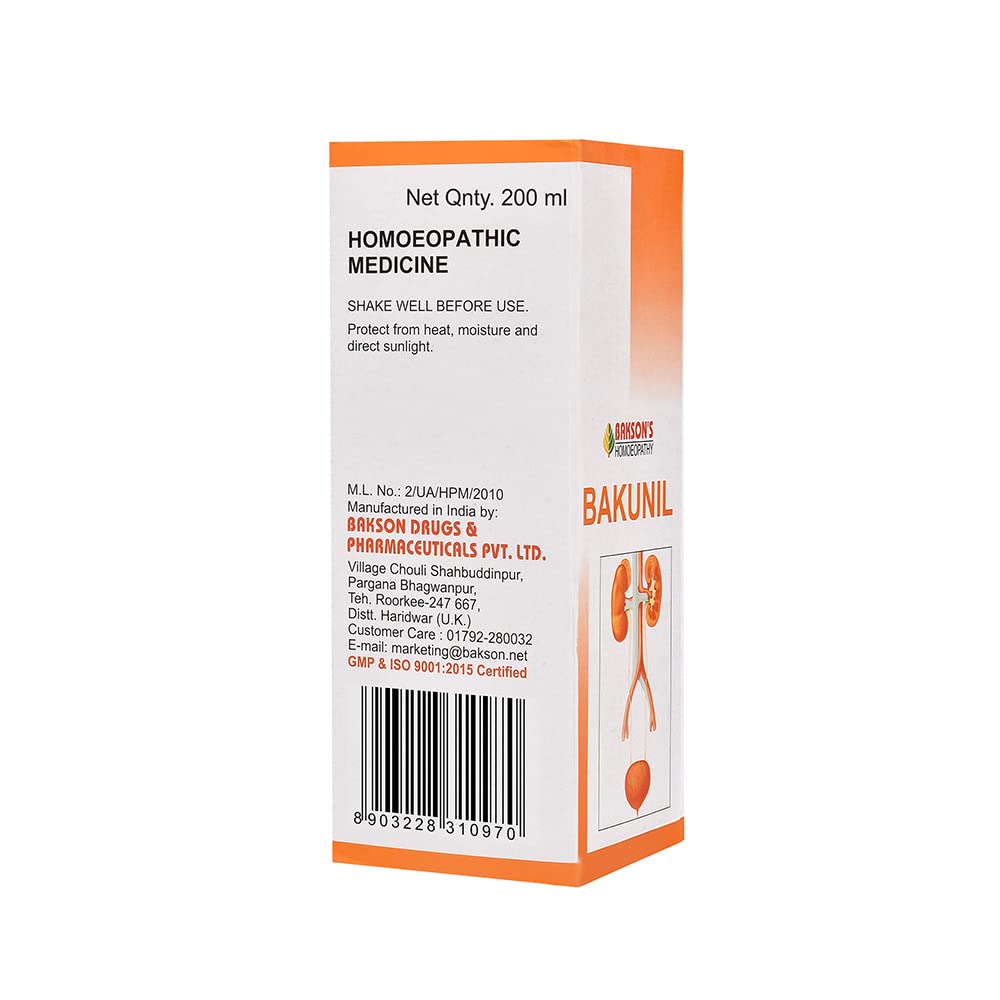 Dr. Bakshi's BAKSON'S HOMOEOPATHY Bakunil Syrup (200ml) – view 3