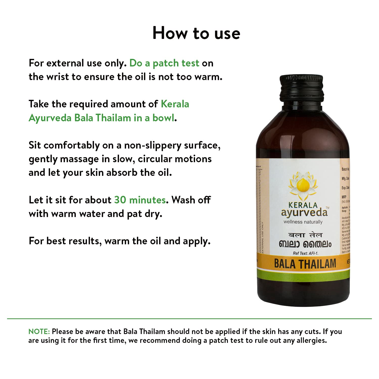 Kerala Ayurveda Bala Thailam 200ml – view 4
