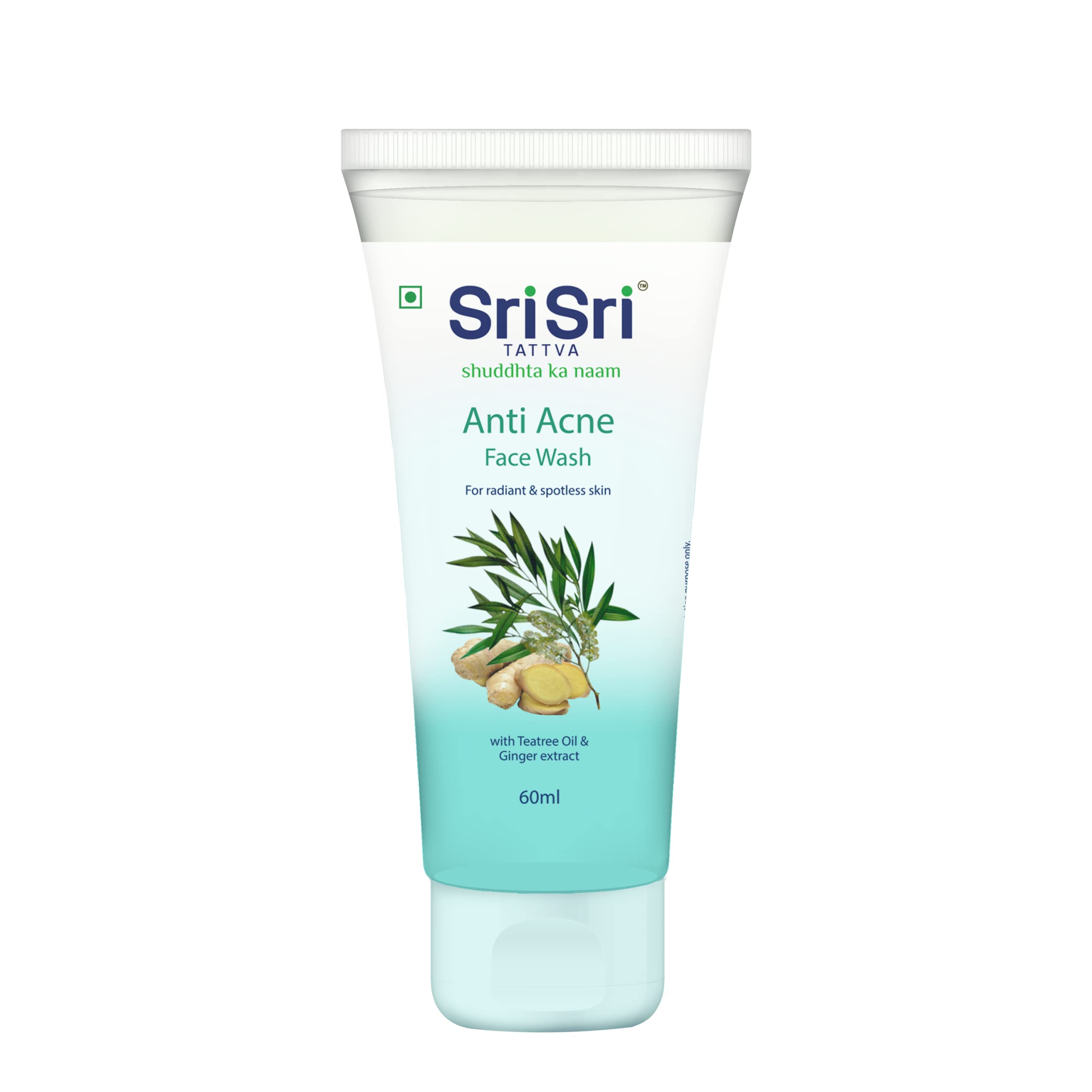 Five 60 ml tubes of Sri Sri Tattva anti acne face wash
