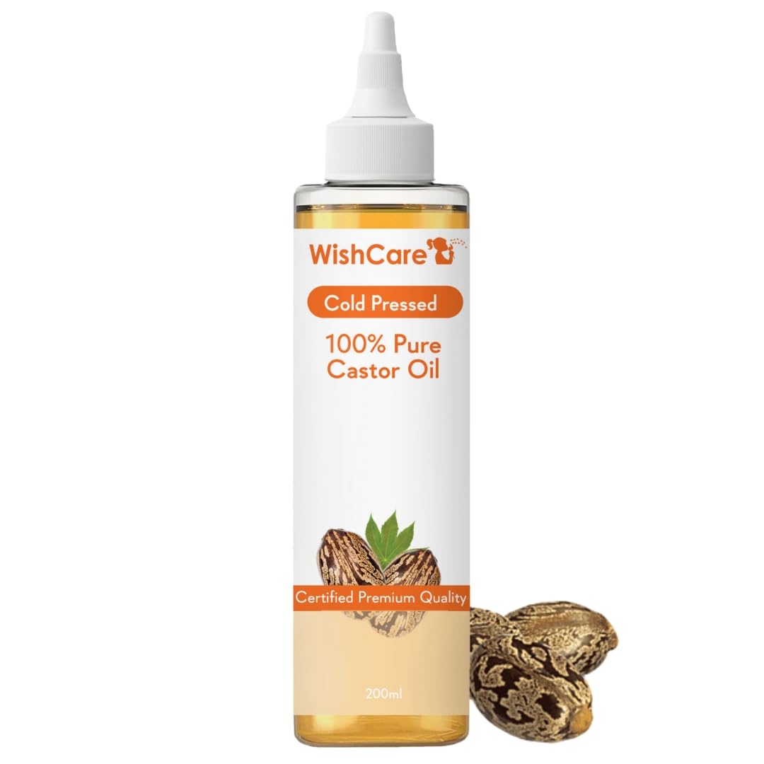 WishCare 200 ml natural castor oil bottle for hair and skin
