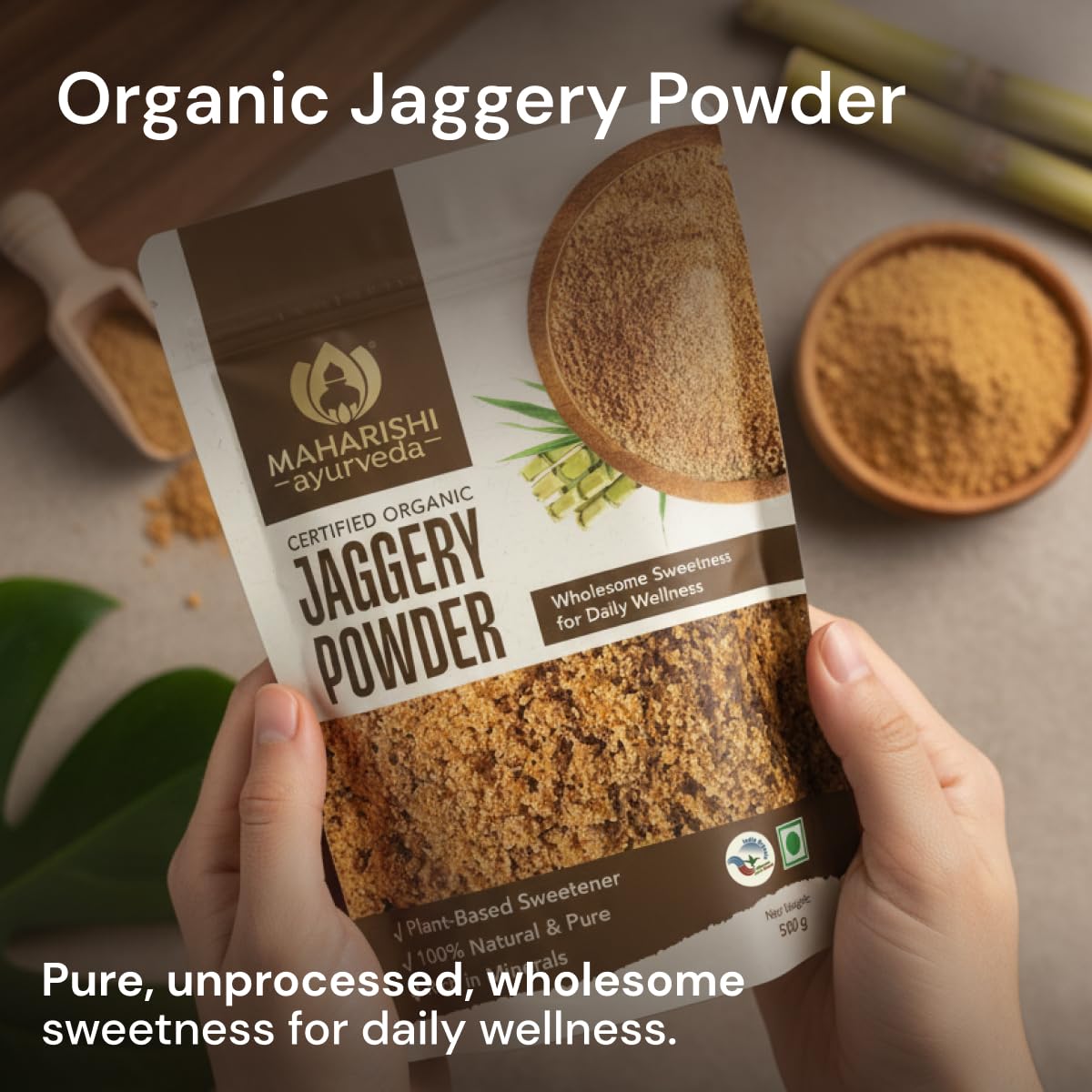 Maharishi Ayurveda Organic Certified Jaggery Powder – view 2
