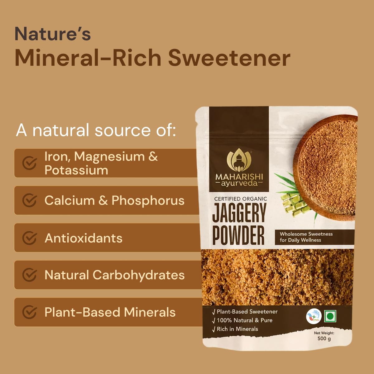 Maharishi Ayurveda Organic Certified Jaggery Powder – view 8
