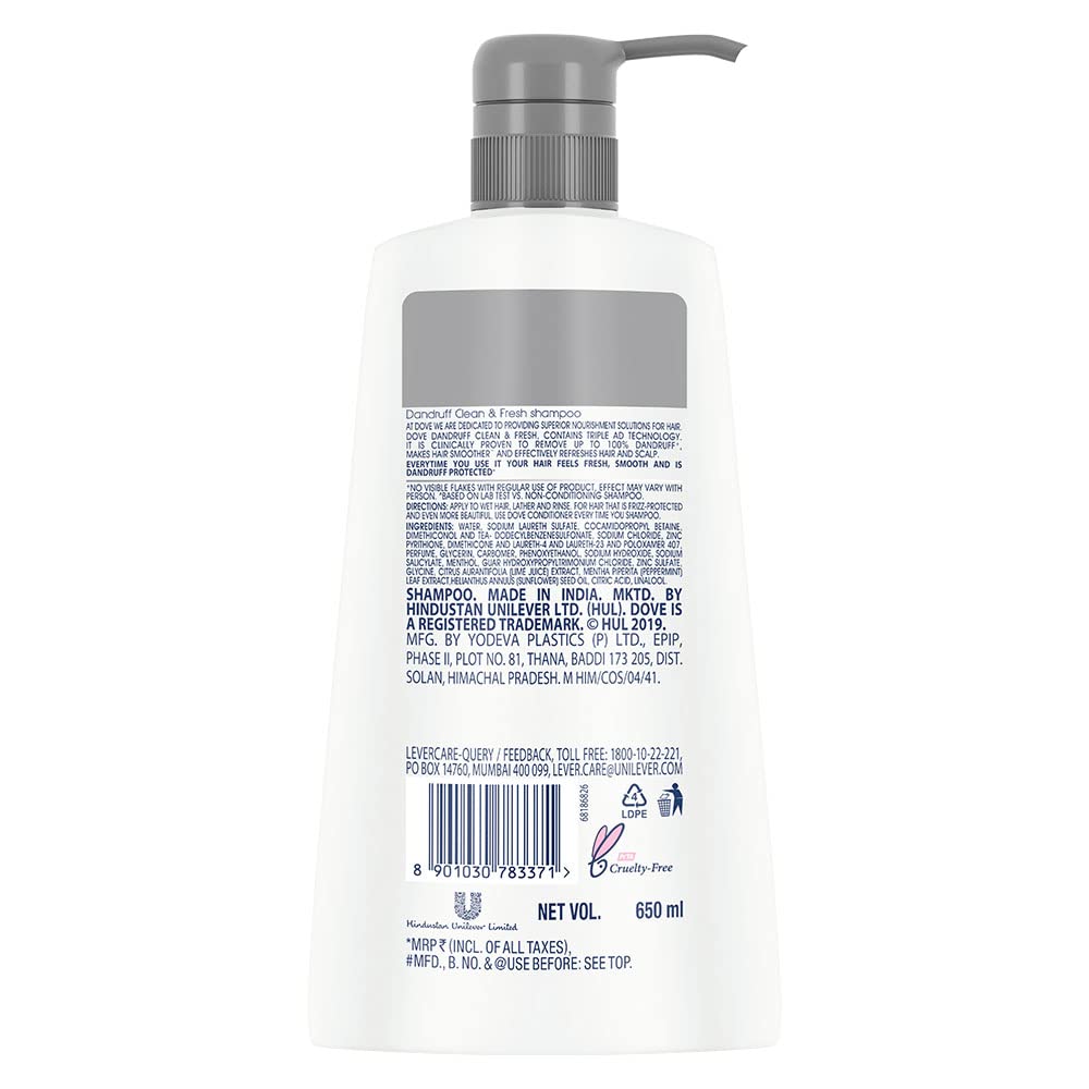 Dove Dandruff Clean & Fresh Shampoo, 650 ml – view 2