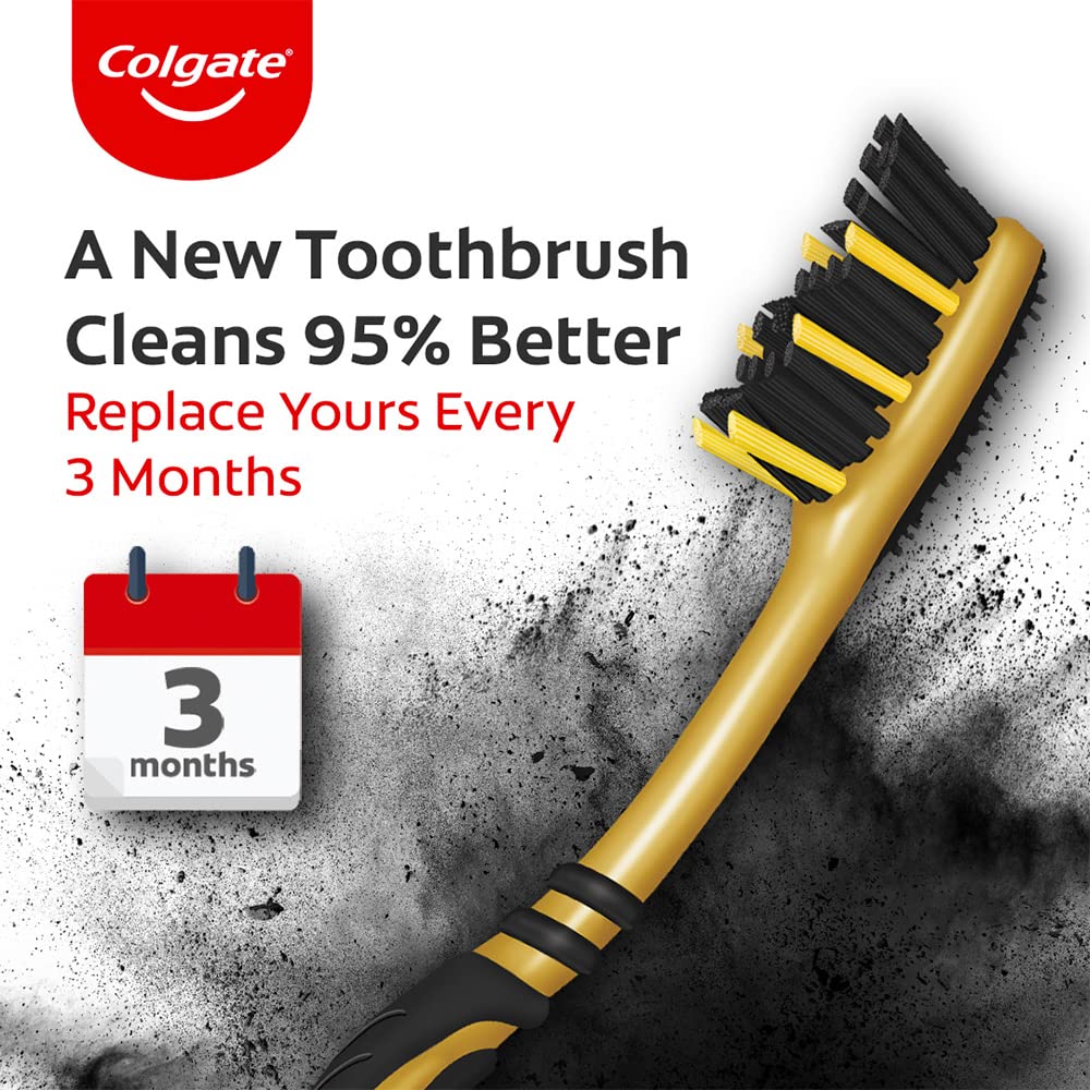 Colgate ZigZag Charcoal Soft Bristle Manual Toothbrush for adults - 4 Pcs, Removes Germs in Between Teeth, Soft-tongue cleaner, Antibacterial bristles – view 6