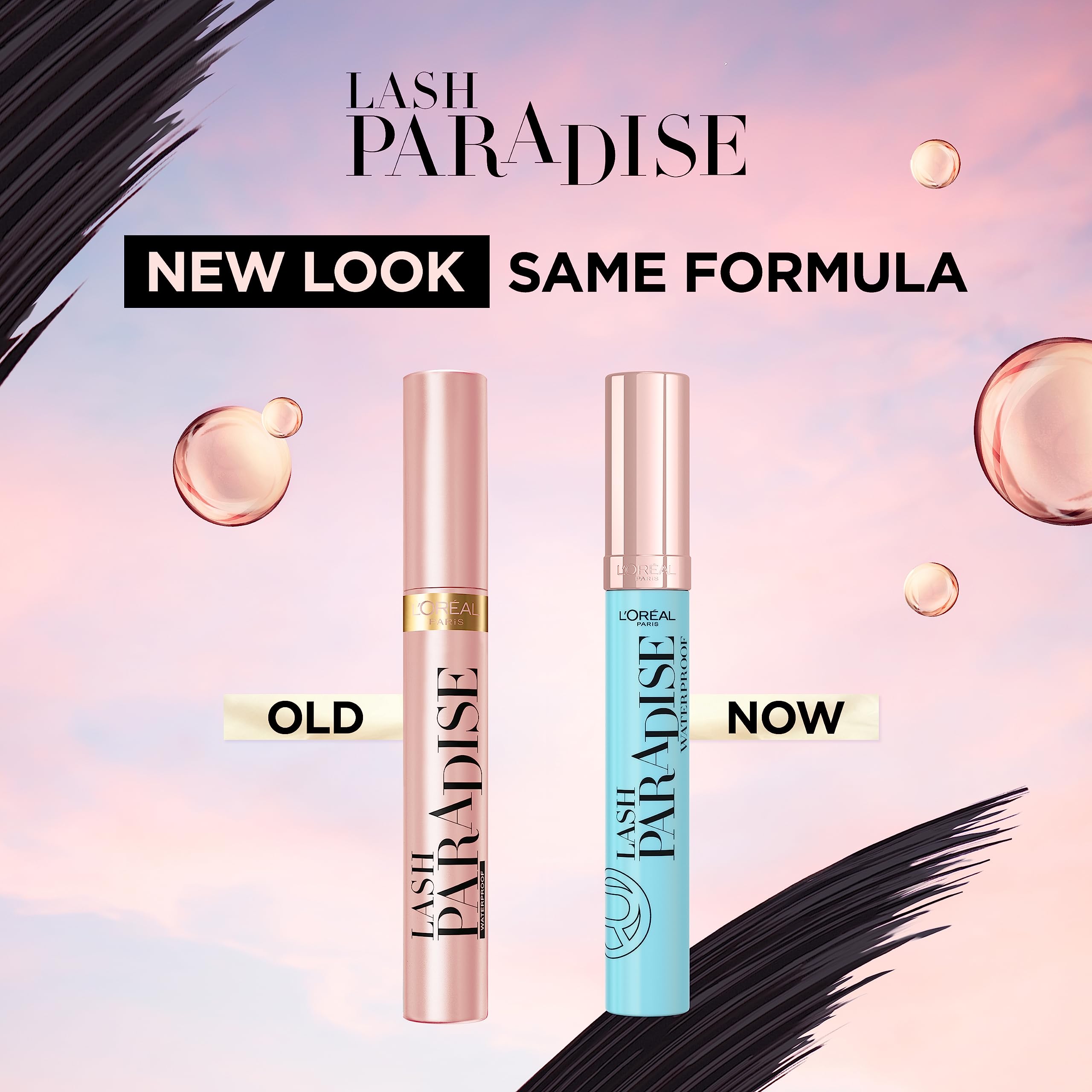 L'Oreal Paris Volumising Mascara, Waterproof, Enriched Caring Formula, Smudge-Proof Wear, Lash Paradise, Colour: Black, 7.6 ml – view 2