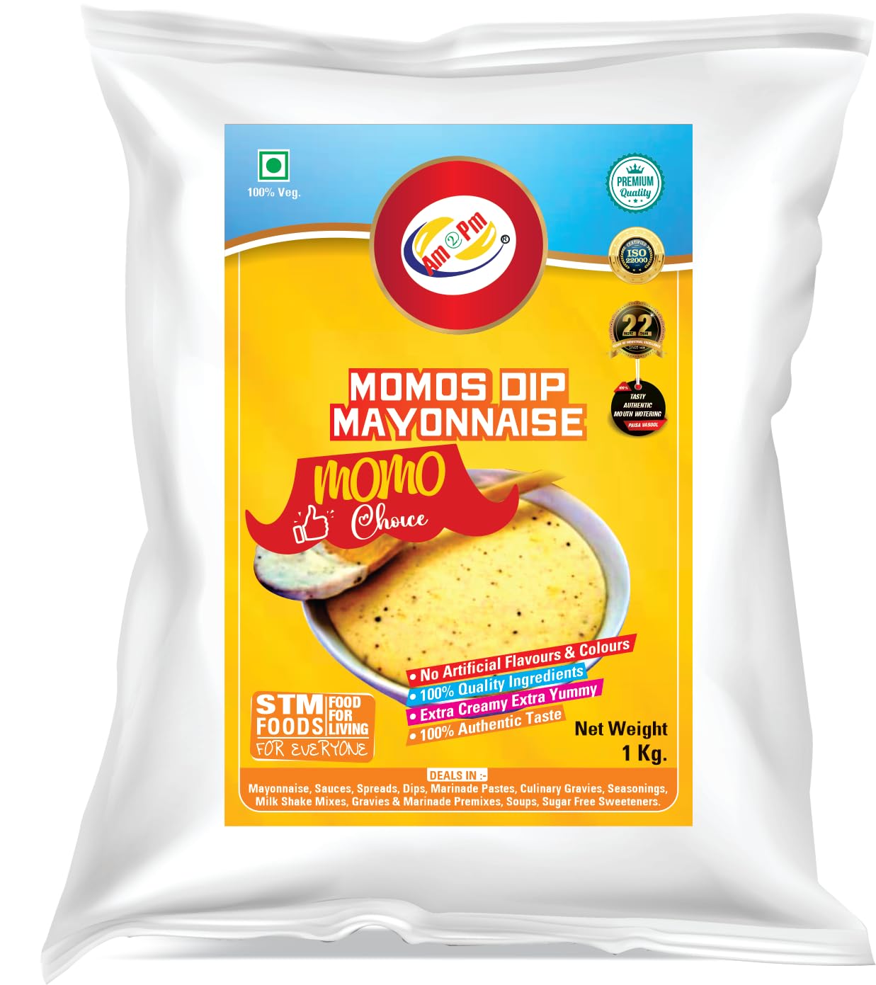 Am 2 Pm creamy herby dip pouch for momos and dumplings