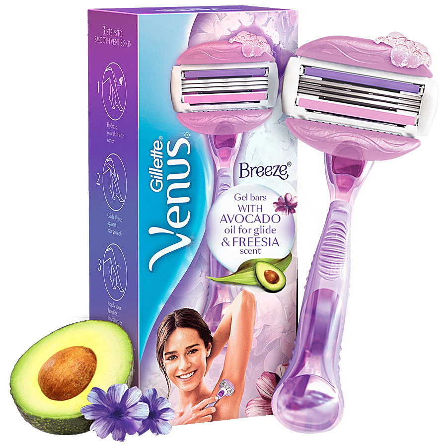 Gillette Venus Breeze Hair Removal Razor Blade/Refill - Gel Bar With Avocado Oils & Freecia Scent 1 pc – view 3