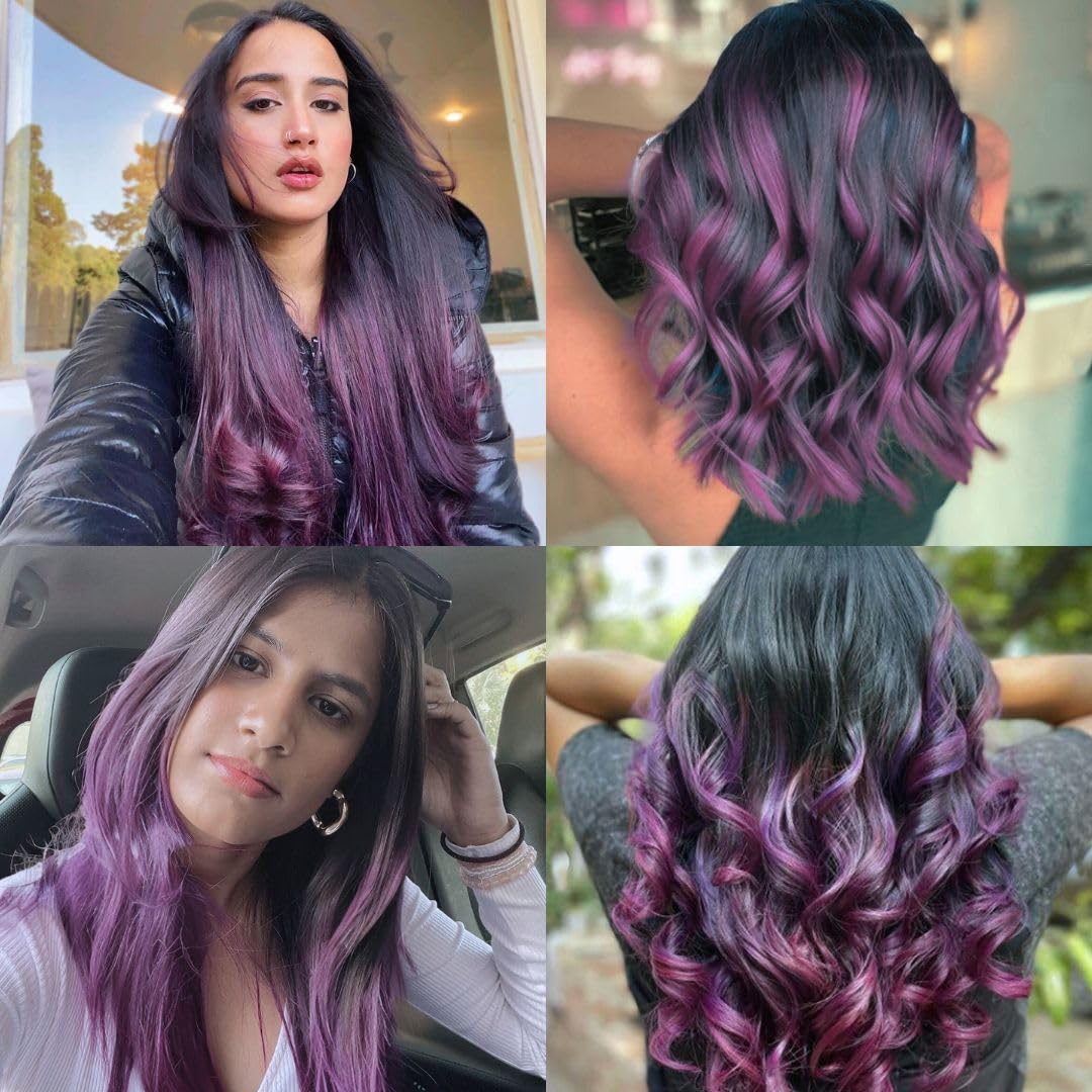 Paradyes Semi-permanent Bekaraar Burgundy DIY Conditioner Based Hair Colour 120 gm and Lighten Up! Bleach Pack 30 Vol. for all Hair Types – view 2