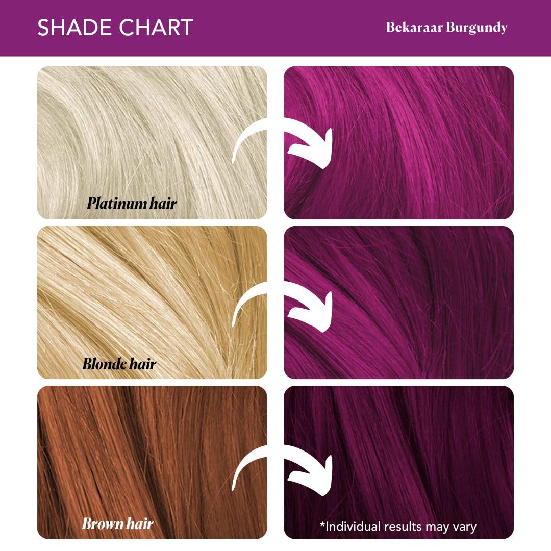 Paradyes Semi-permanent Bekaraar Burgundy DIY Conditioner Based Hair Colour 120 gm and Lighten Up! Bleach Pack 30 Vol. for all Hair Types – view 7