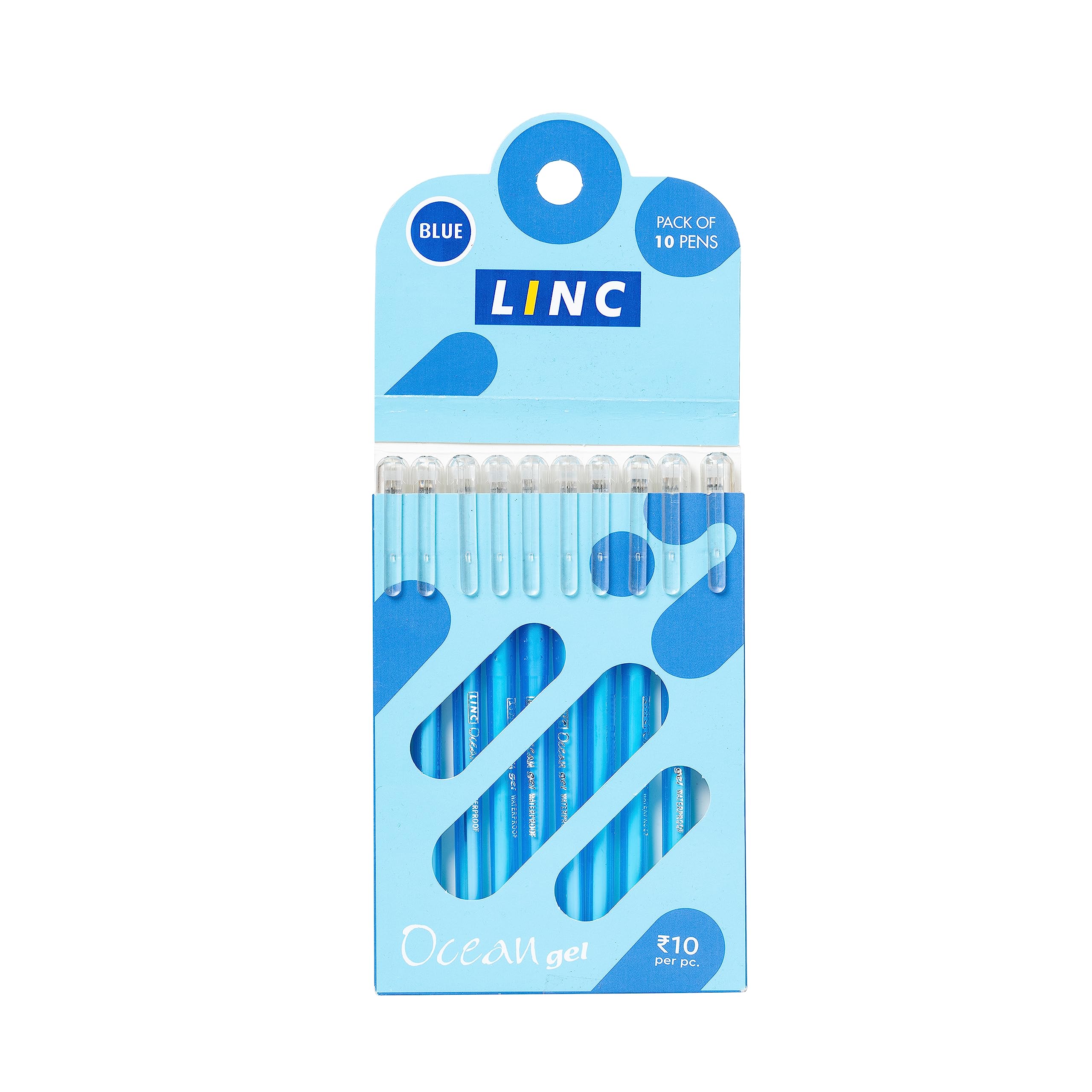 Blue Linc Ocean Classic retractable gel pens with fine 0.55 mm tip