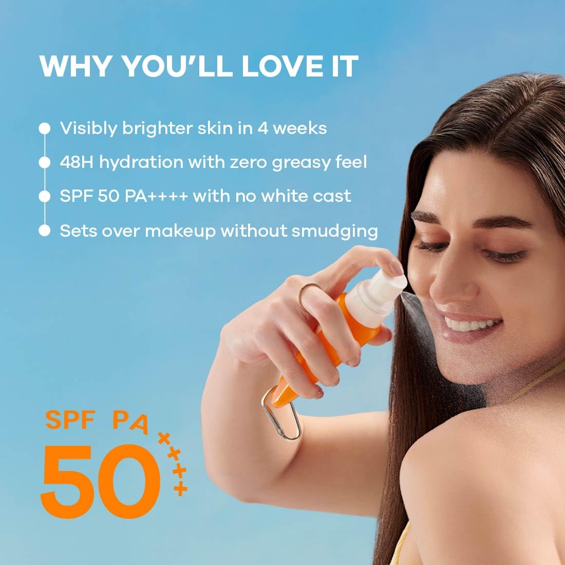 Earth Rhythm Glow Surge Vitamin C & E Brightening Sunscreen Spray SPF 50, No Parabens & No Oxybenzone – view 4
